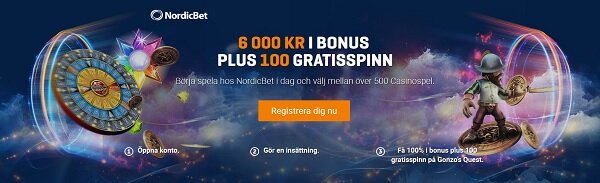NordicBet Casino med bra casino bonus
